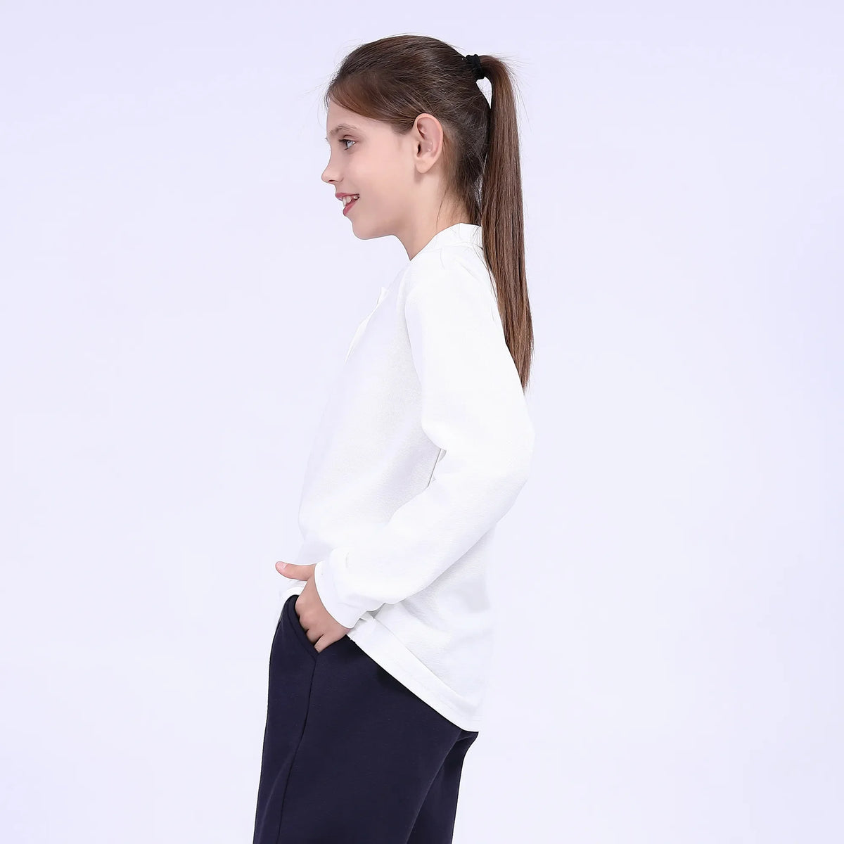 Plain School Polo Shirt For Girls