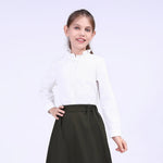 S | 12-13 Y White S | 12-13 Y,55,80,45,- Plain School Shirt For Girls Image