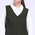 Plain School Dress For Girls Image