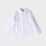 S | 12-13 Y White S | 12-13 Y,55,80,45,- Plain School Shirt For Girls Image