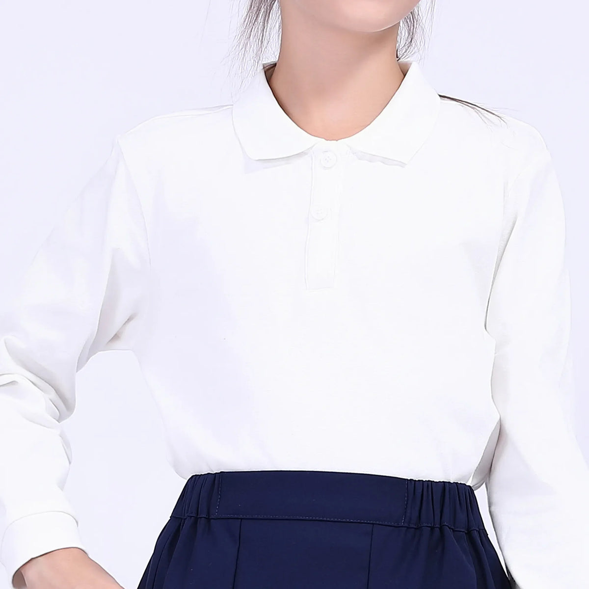 Plain School Polo Shirt For Girls Image