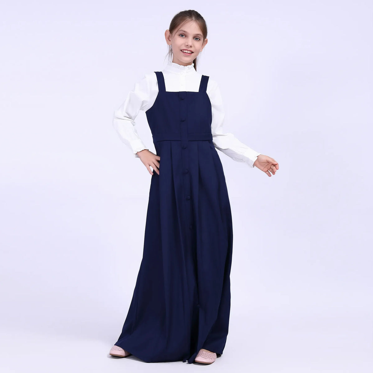 Plain School Dress For Girls 50M | 12-13 Y Navy 50M | 12-13 Y,127,82,,75 Image