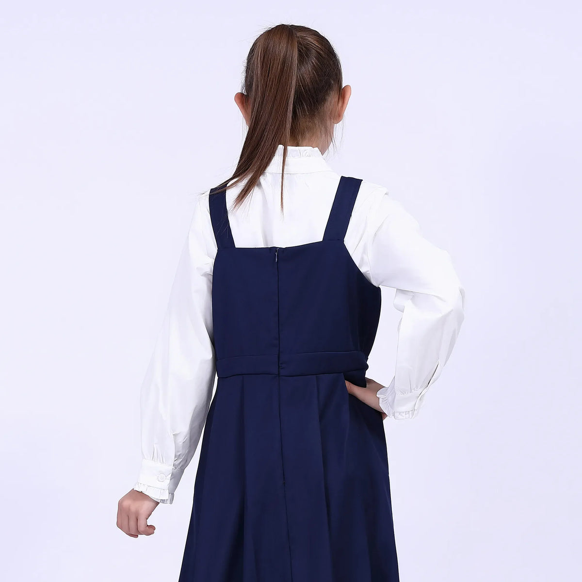 Plain School Dress For Girls Image