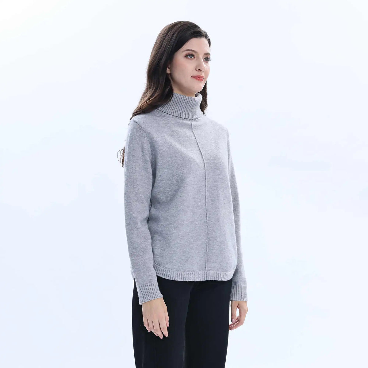 Solid Basic Sweater For Women