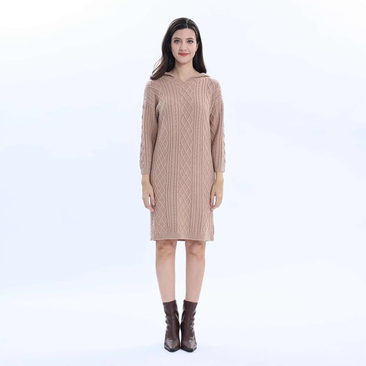 jacquard basic dress for women image