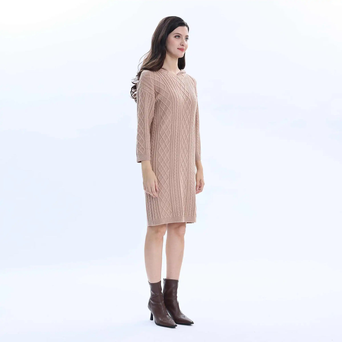 jacquard basic dress for women image