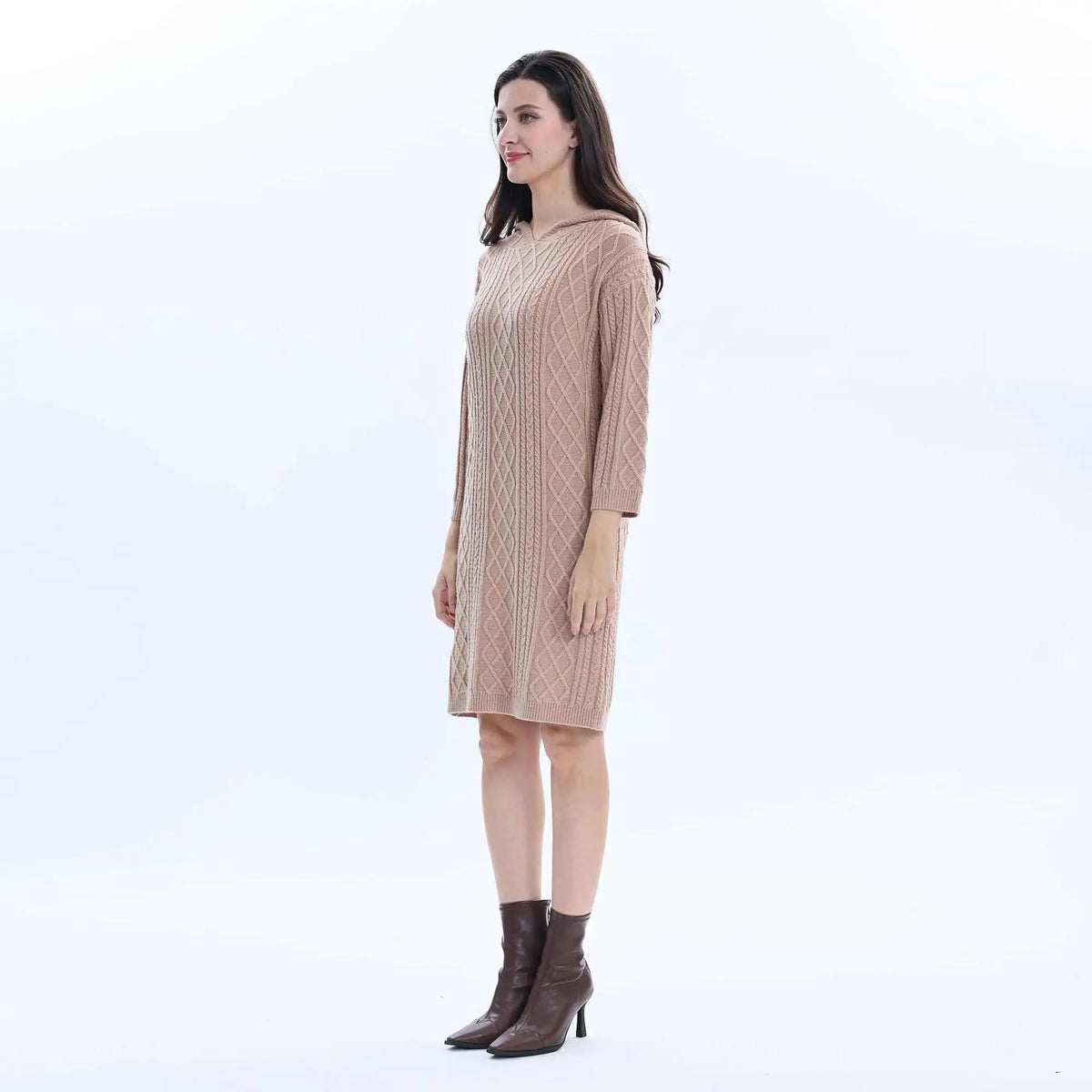 jacquard basic dress for women image