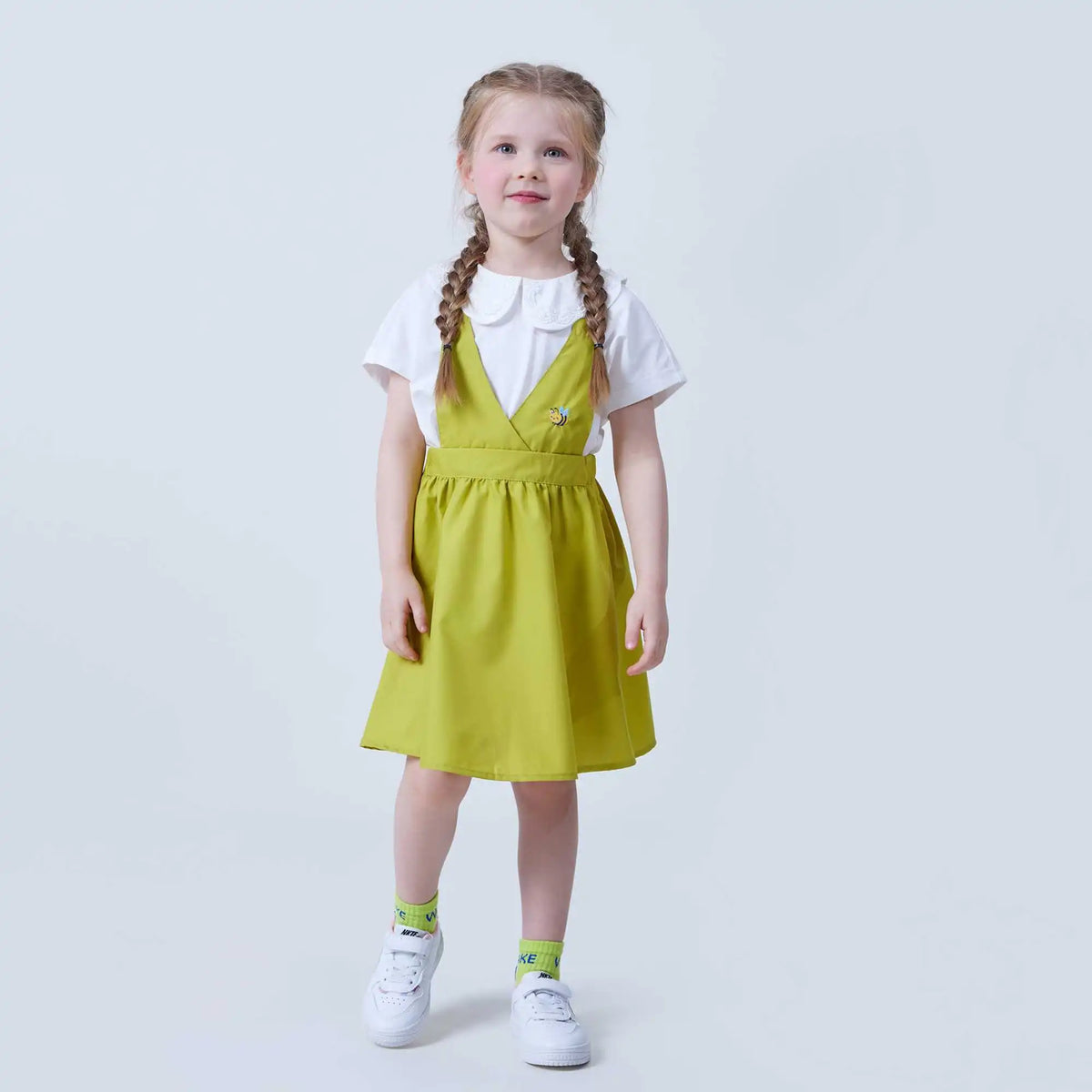 Embroidery Fashion Dress For Girls 90 | 24M Green 90 | 24M,34.5,,,48 Image