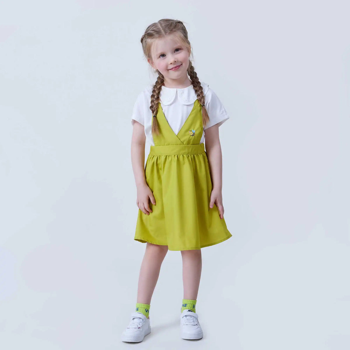 Embroidery Fashion Dress For Girls 130 | 7-8Y Green 130 | 7-8Y,46.9,,,60 Image