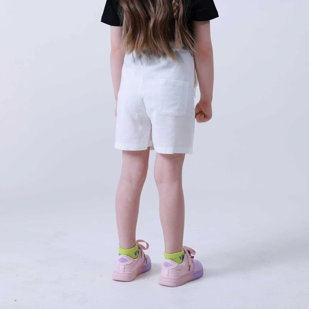 Baggy Fashion Shorts For Girls 110 | 4-5Y White 110 | 4-5Y,33.4,45,44.5,72.2 Image