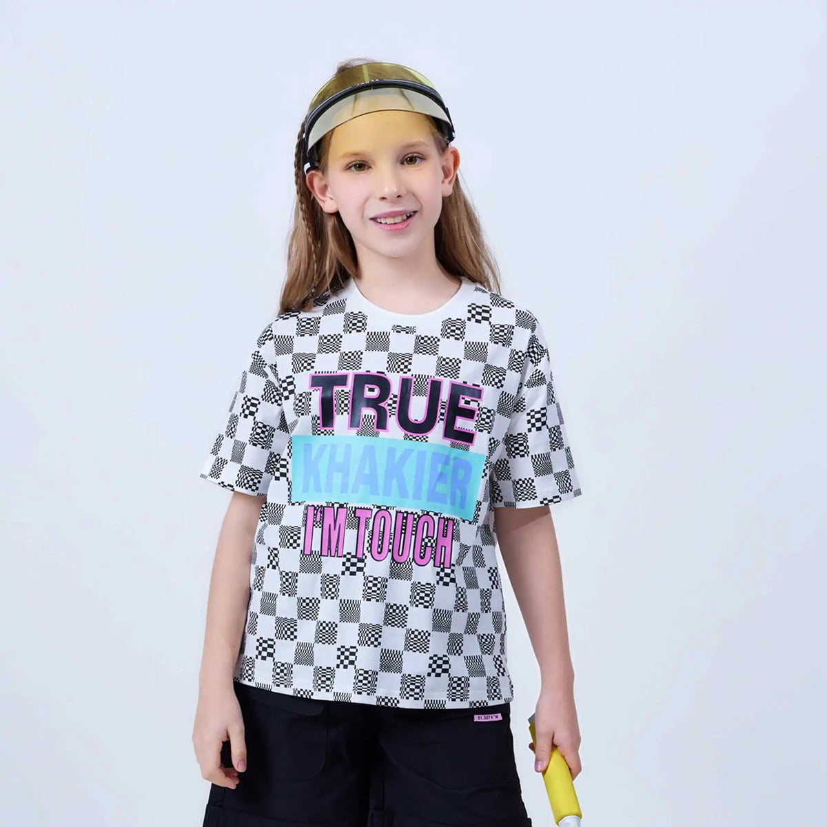 Checked Fashion T.Shirt For Girls