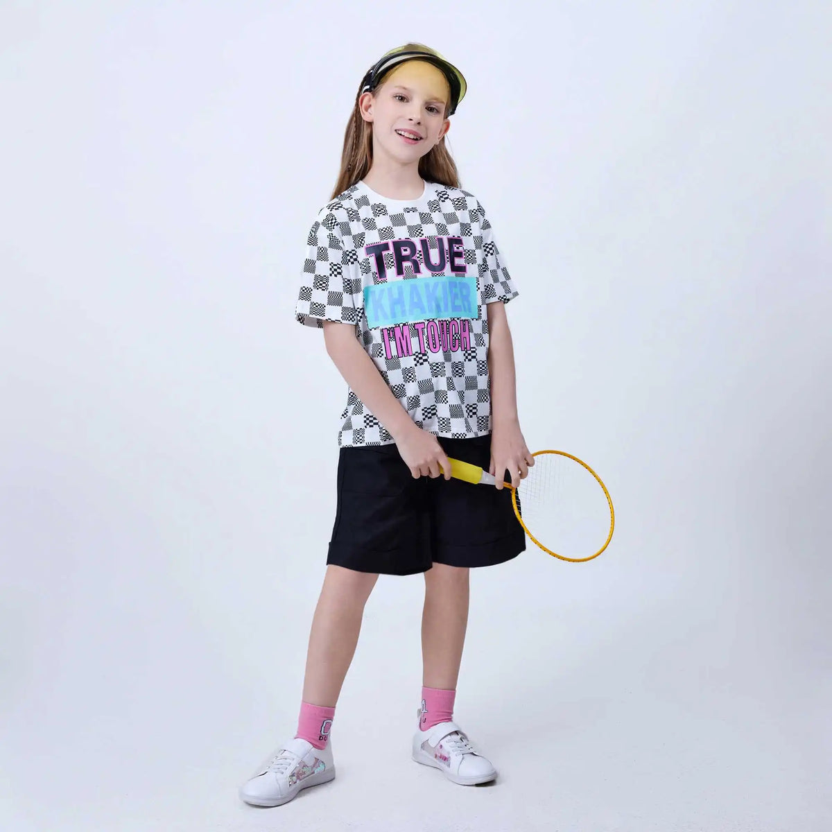 Checked Fashion T.Shirt For Girls