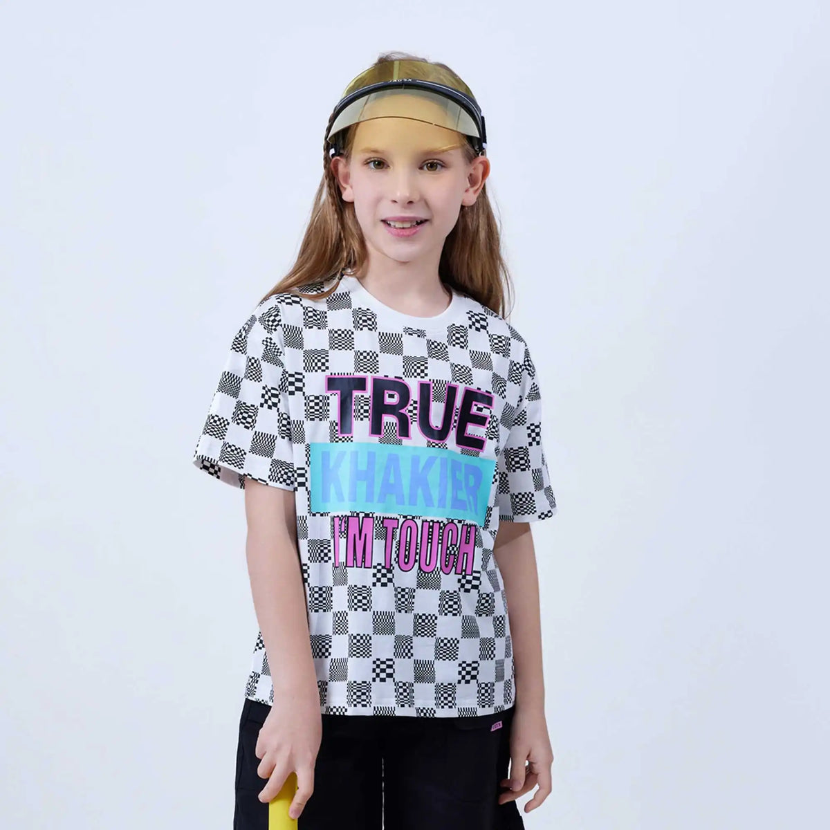 Checked Fashion T.Shirt For Girls