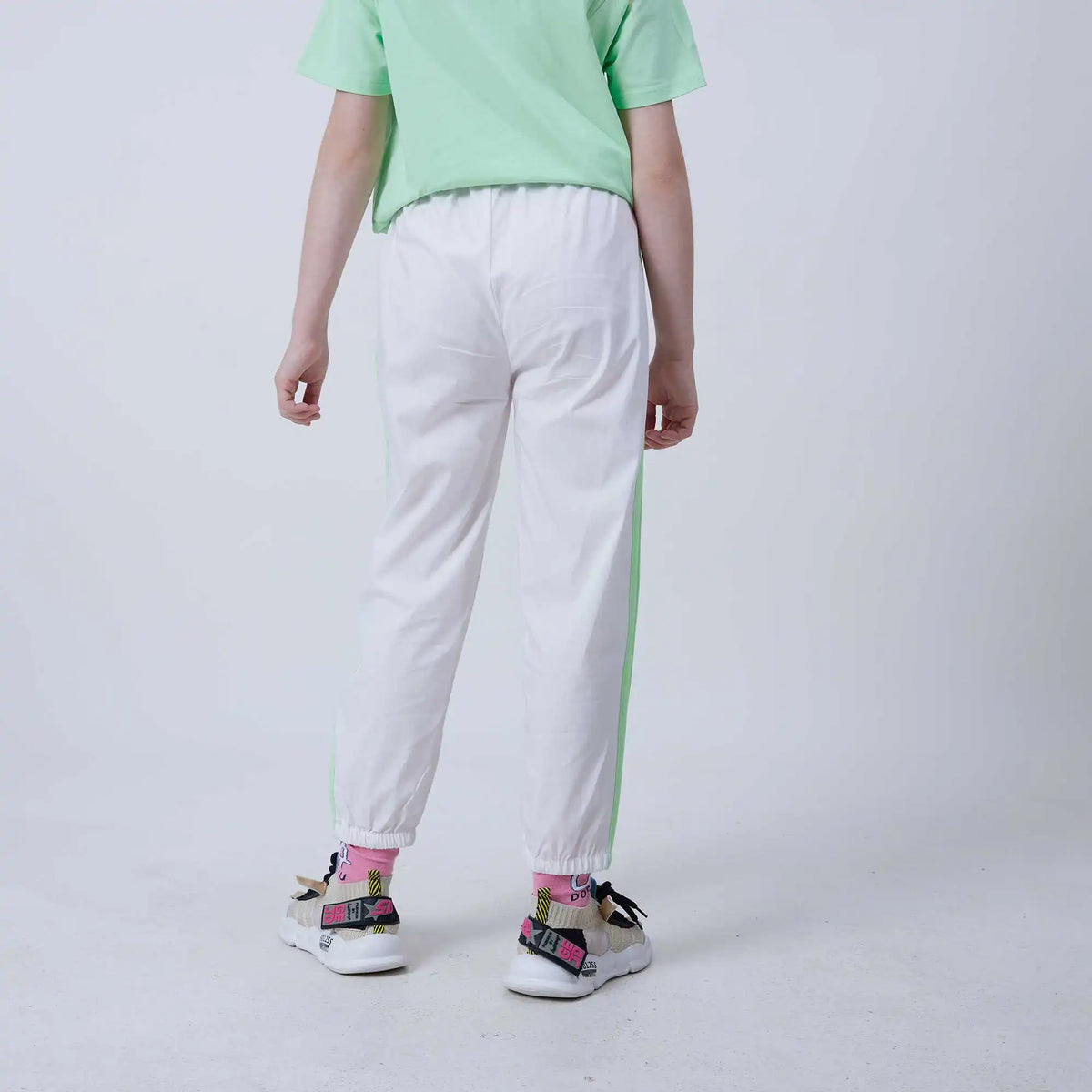 Ankle-Tied Fashion Pants For Girls 110 | 4-5Y White 110 | 4-5Y,63,45.5,39.6,73.6 Image