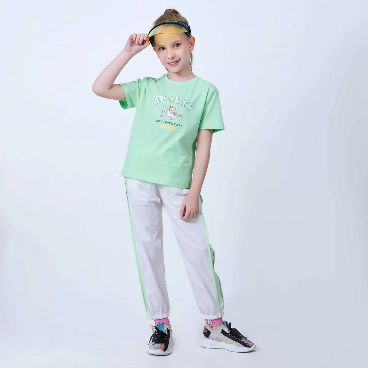 Ankle-Tied Fashion Pants For Girls 120 | 5-6Y White 120 | 5-6Y,69,48,42.4,78 Image