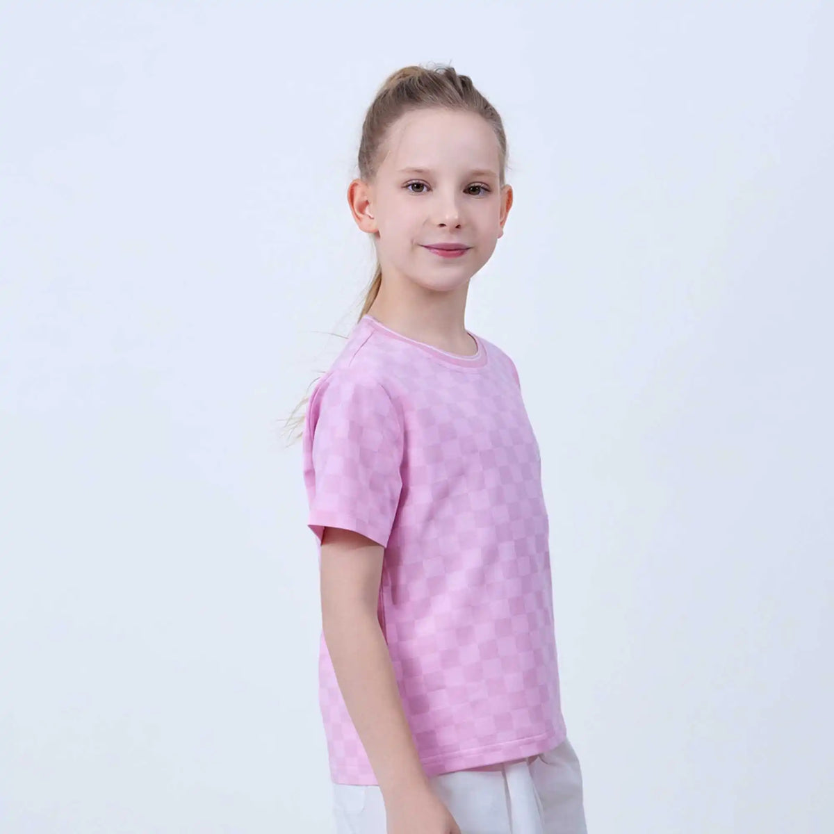 Checked Fashion T.Shirt For Girls