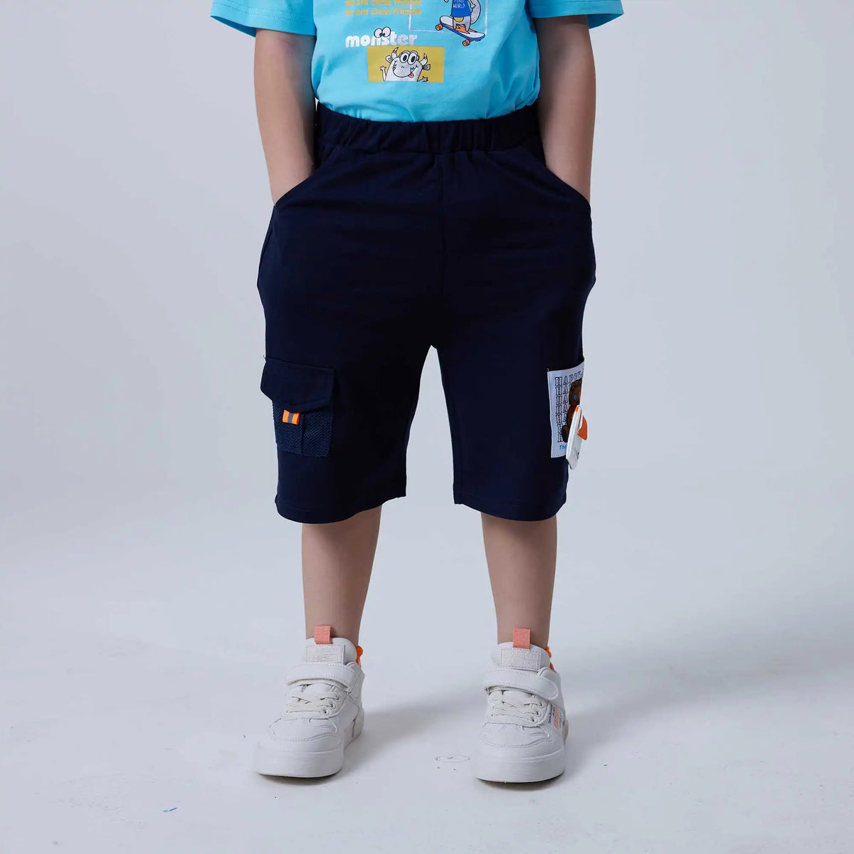 Baggy Fashion Shorts For Boys 90 | 24M Navy 90 | 24M,35,42,39,69 Image