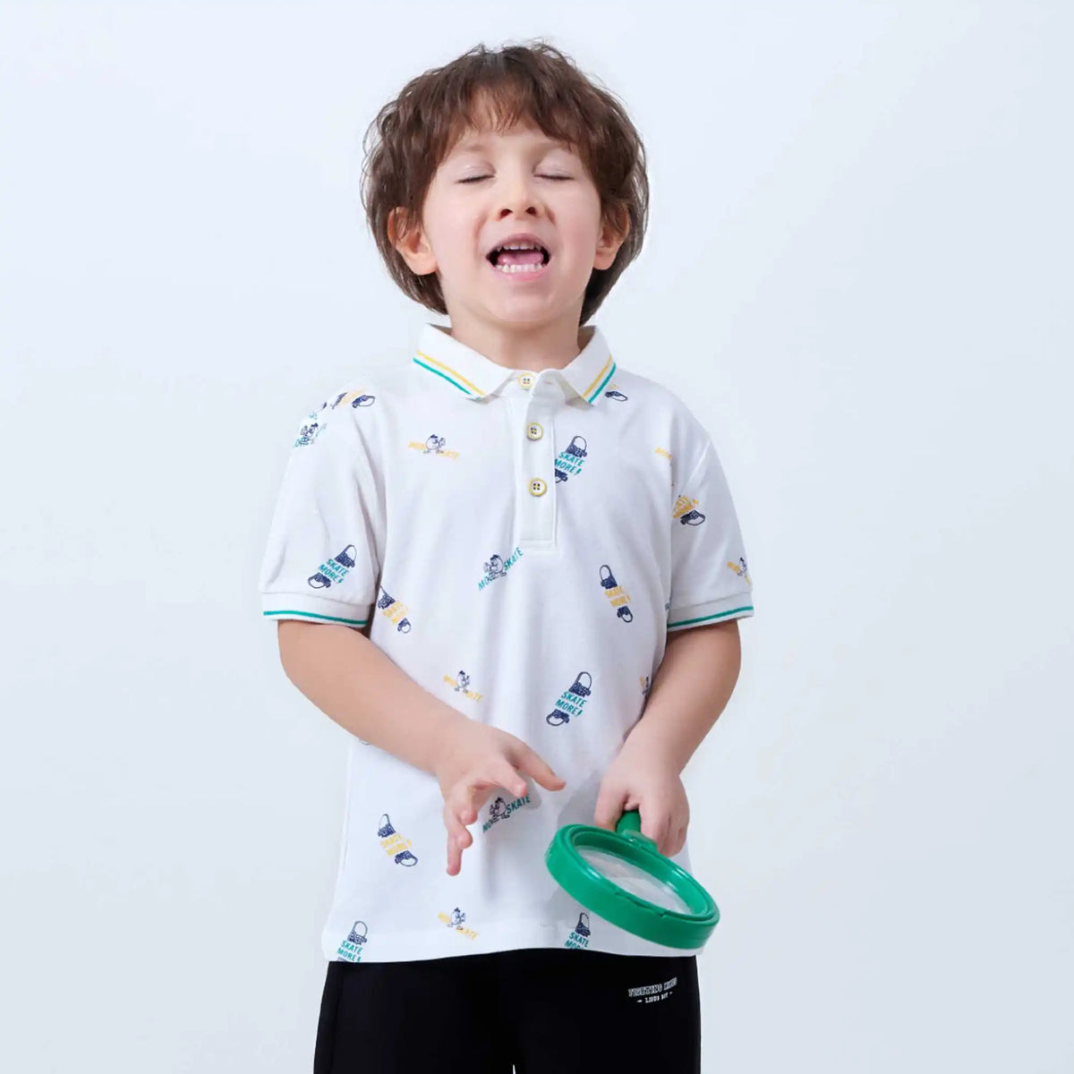 printed fashion polo shirt for boys image