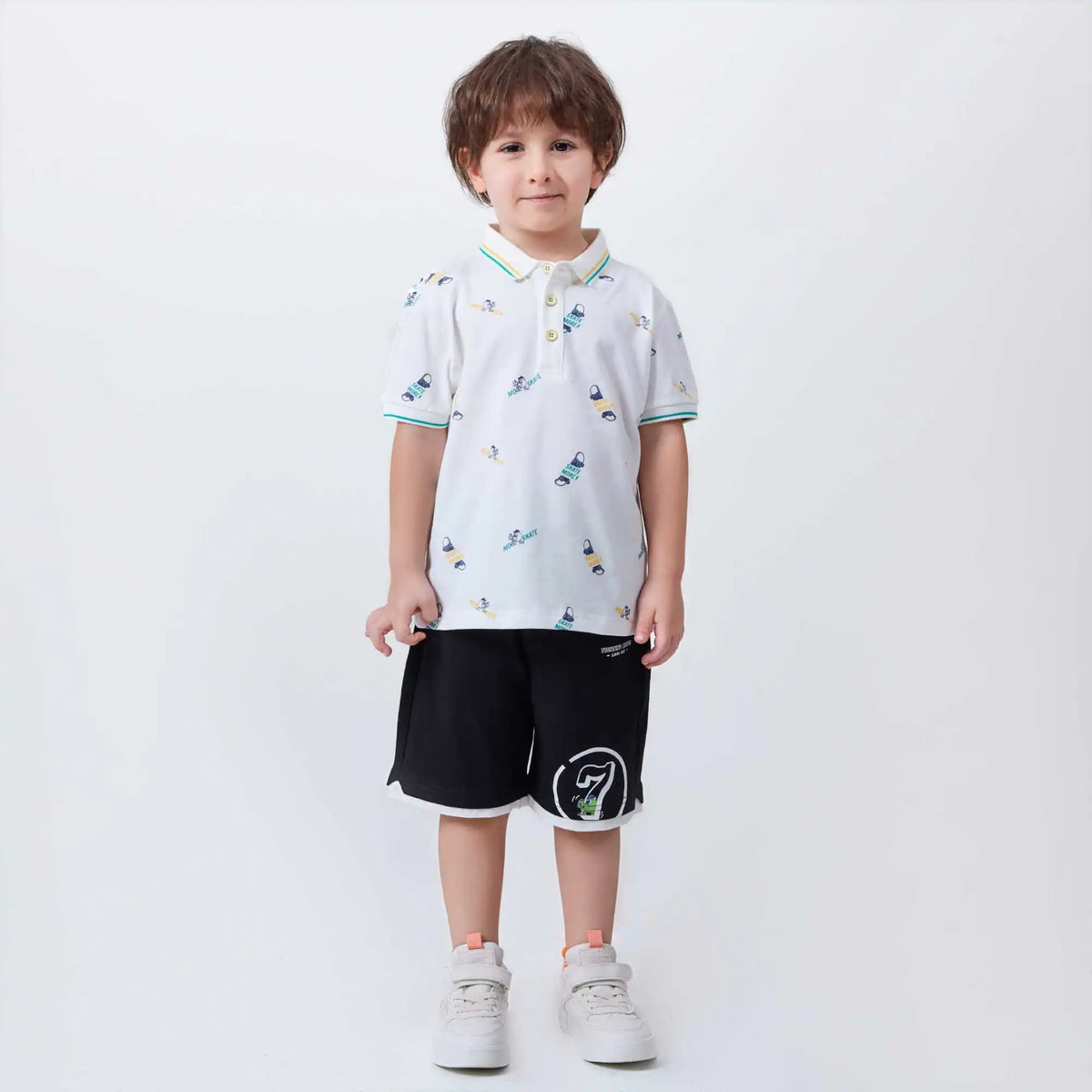 printed fashion polo shirt for boys image