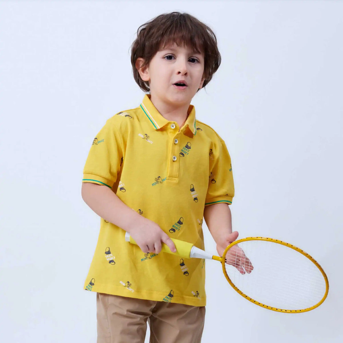 printed fashion polo shirt for boys image