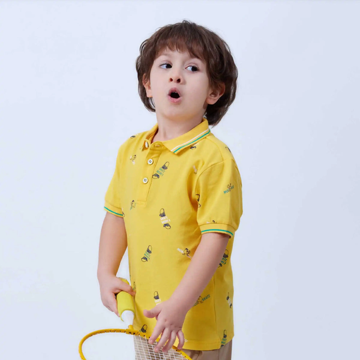 printed fashion polo shirt for boys image