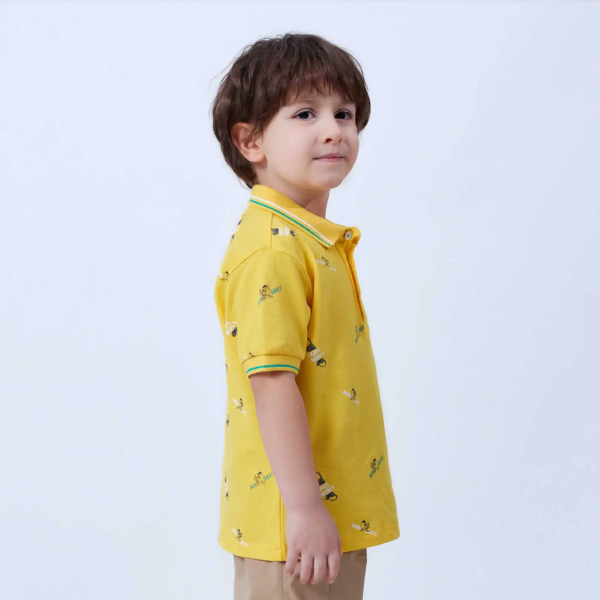 printed fashion polo shirt for boys image