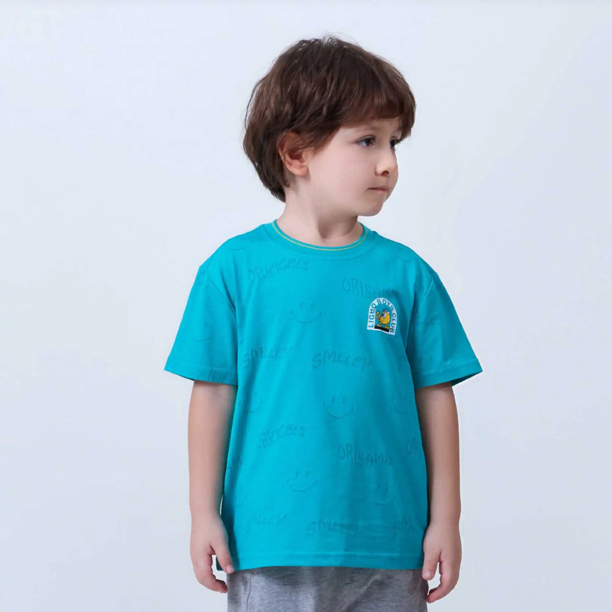 jacquard fashion t shirt for boys image