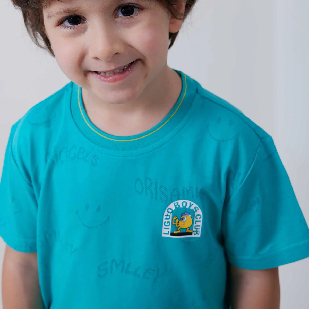 jacquard fashion t shirt for boys image