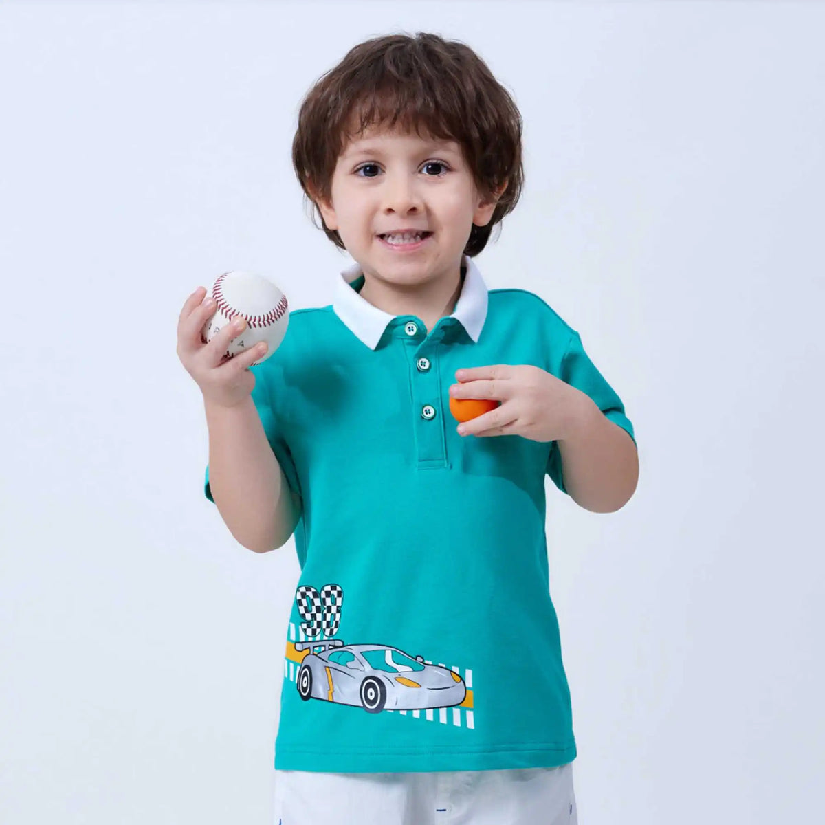 printed fashion polo shirt for boys image