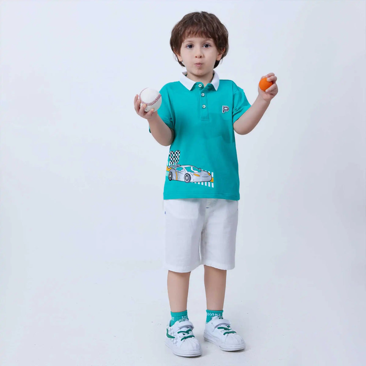 printed fashion polo shirt for boys image