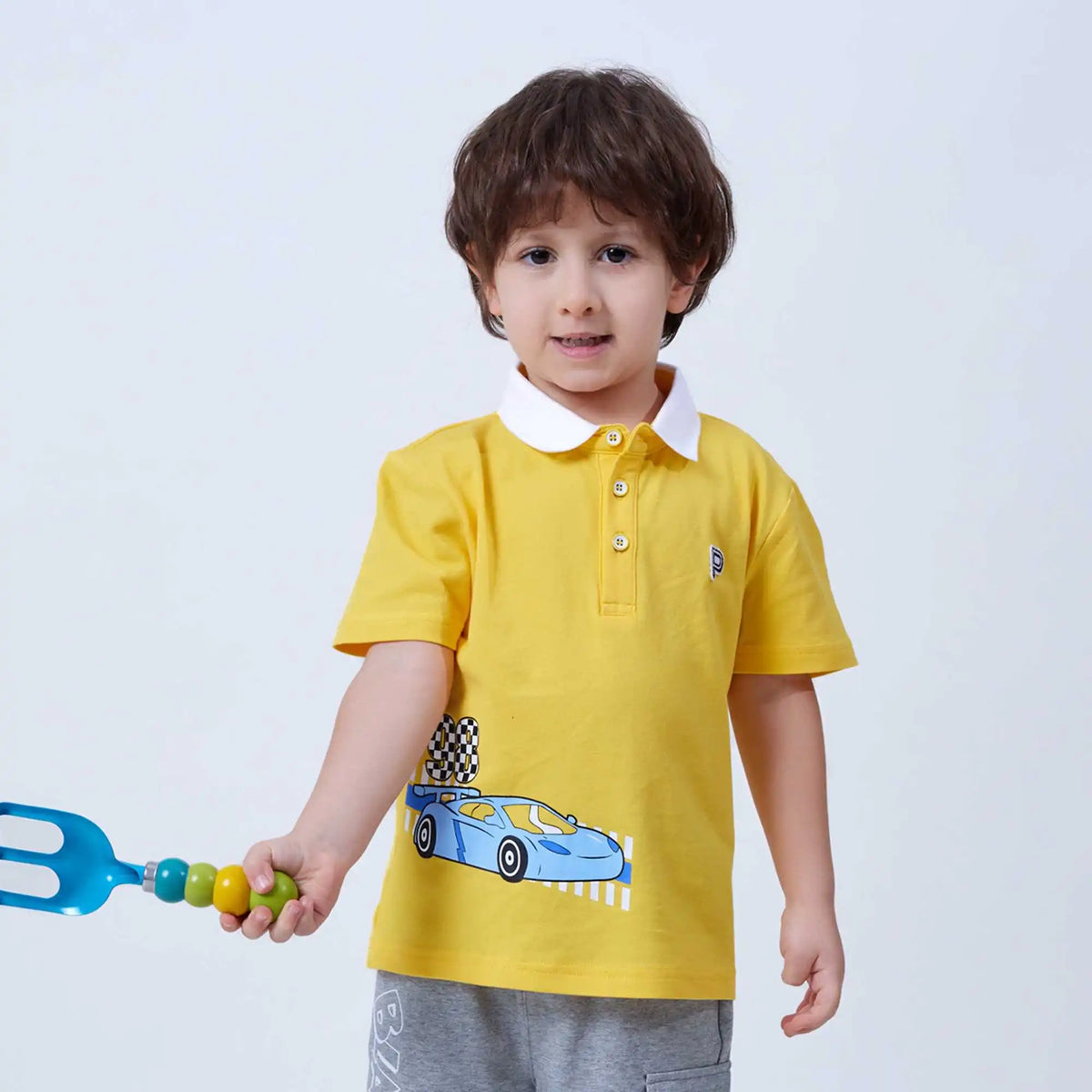 printed fashion polo shirt for boys image