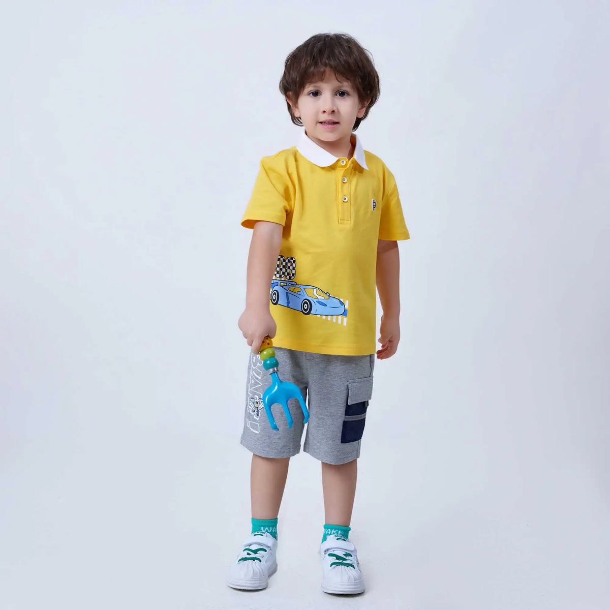 printed fashion polo shirt for boys image