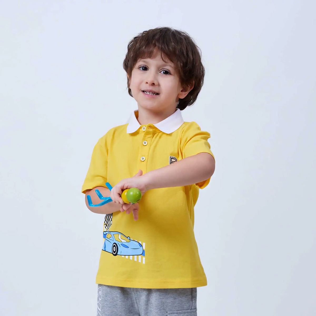 printed fashion polo shirt for boys image