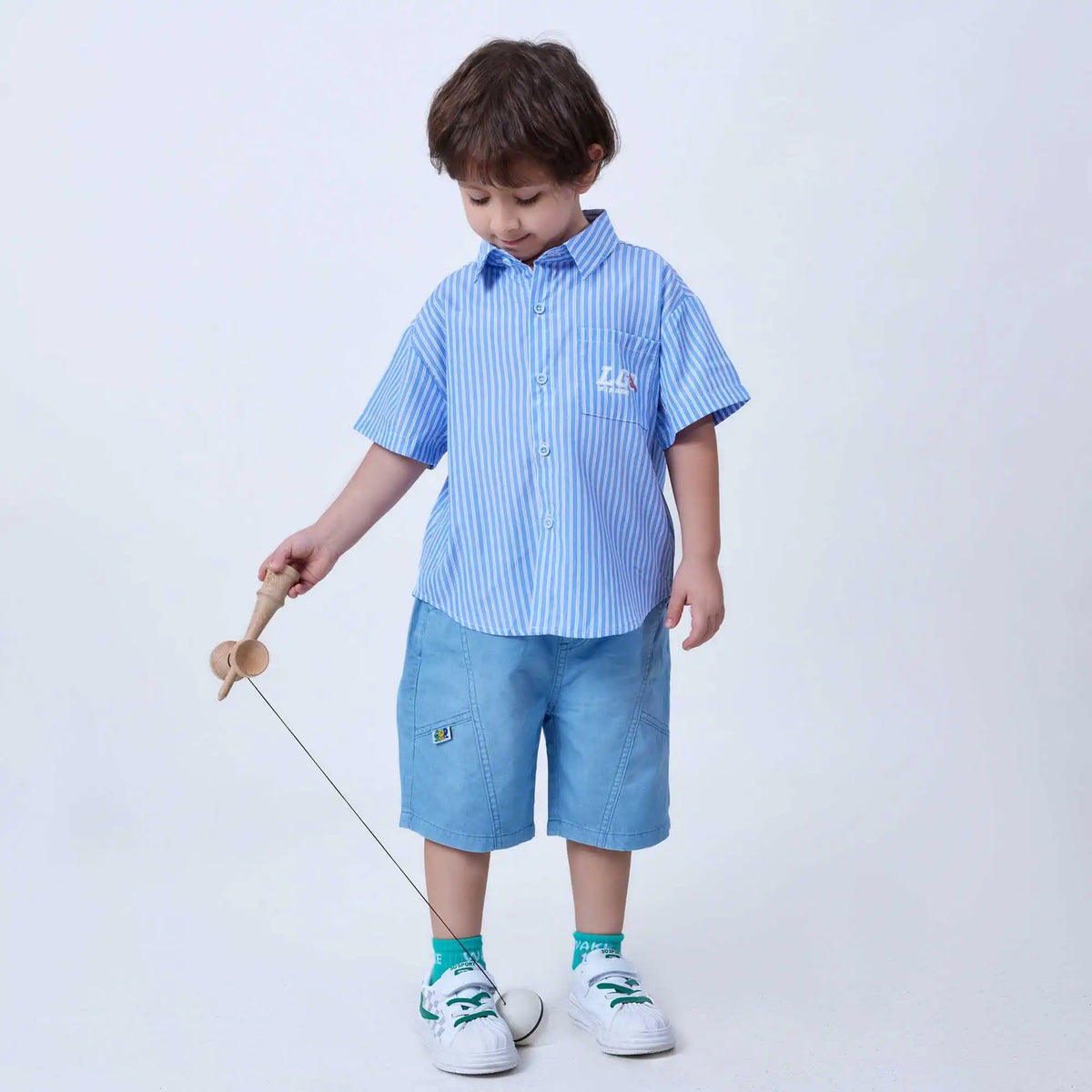 Ordinary Fashion Shorts For Boys 110 | 4-5Y Light Blue 110 | 4-5Y,42.1,47,43.9,78.2 Image