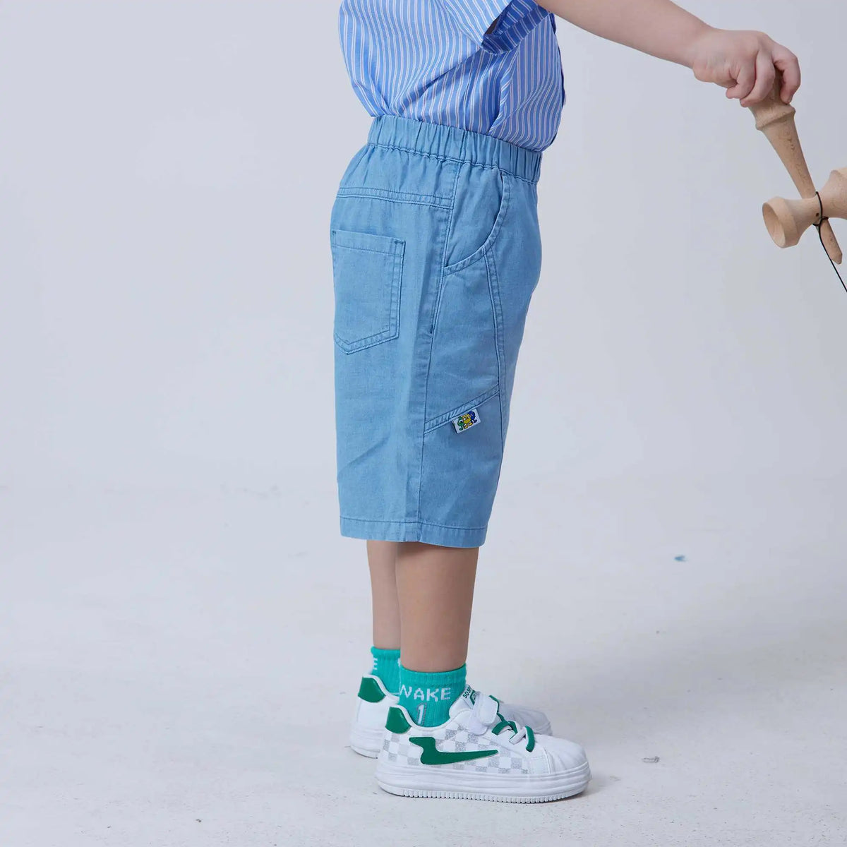 Ordinary Fashion Shorts For Boys 130 | 7-8Y Light Blue 130 | 7-8Y,49.7,52,49.9,87.8 Image