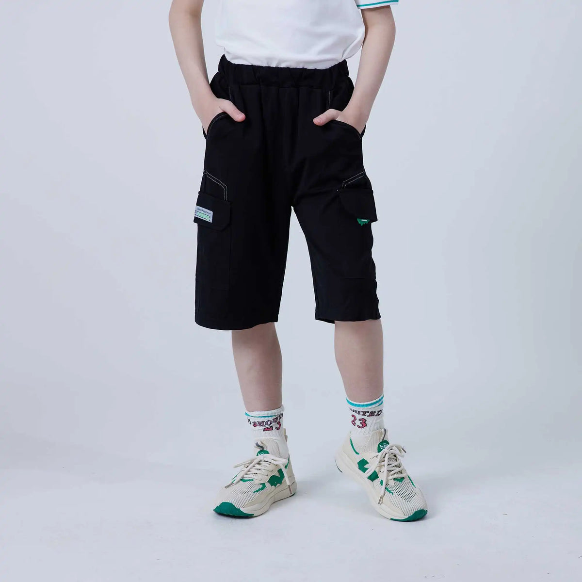 Ordinary Fashion Shorts For Boys 110 | 4-5Y Black 110 | 4-5Y,40.8,47.5,44,73.2 Image