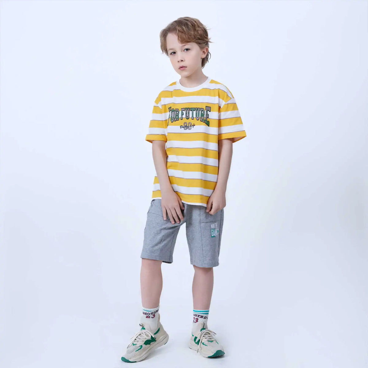 stripped fashion t shirt for boys image