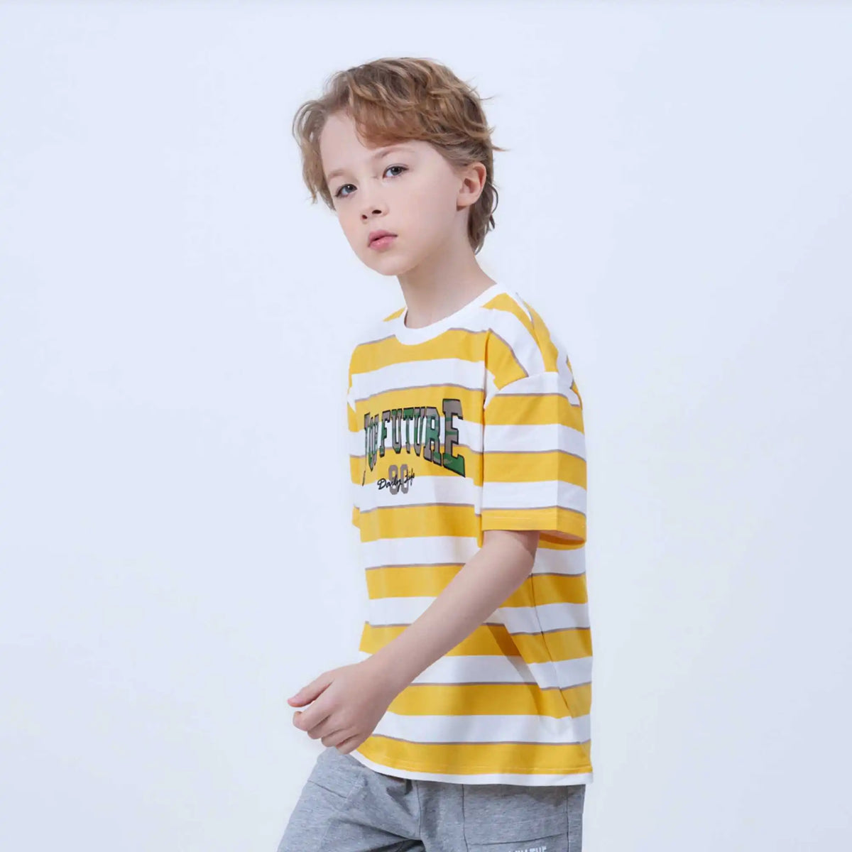 stripped fashion t shirt for boys image