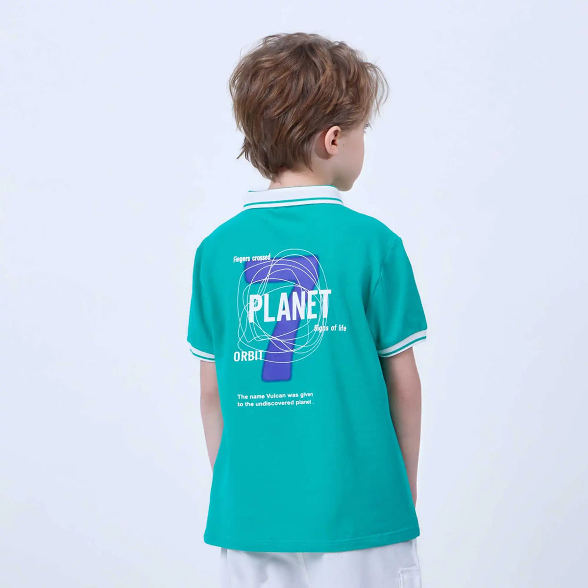 printed fashion polo shirt for boys image