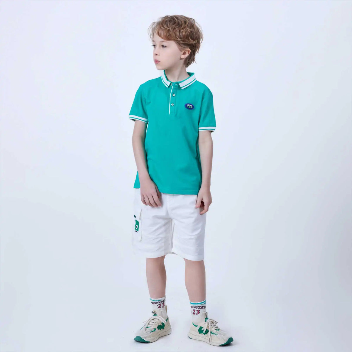 printed fashion polo shirt for boys image