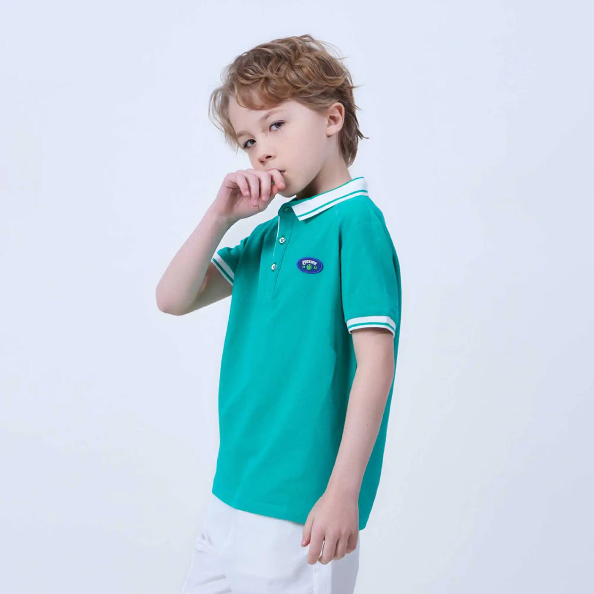 printed fashion polo shirt for boys image