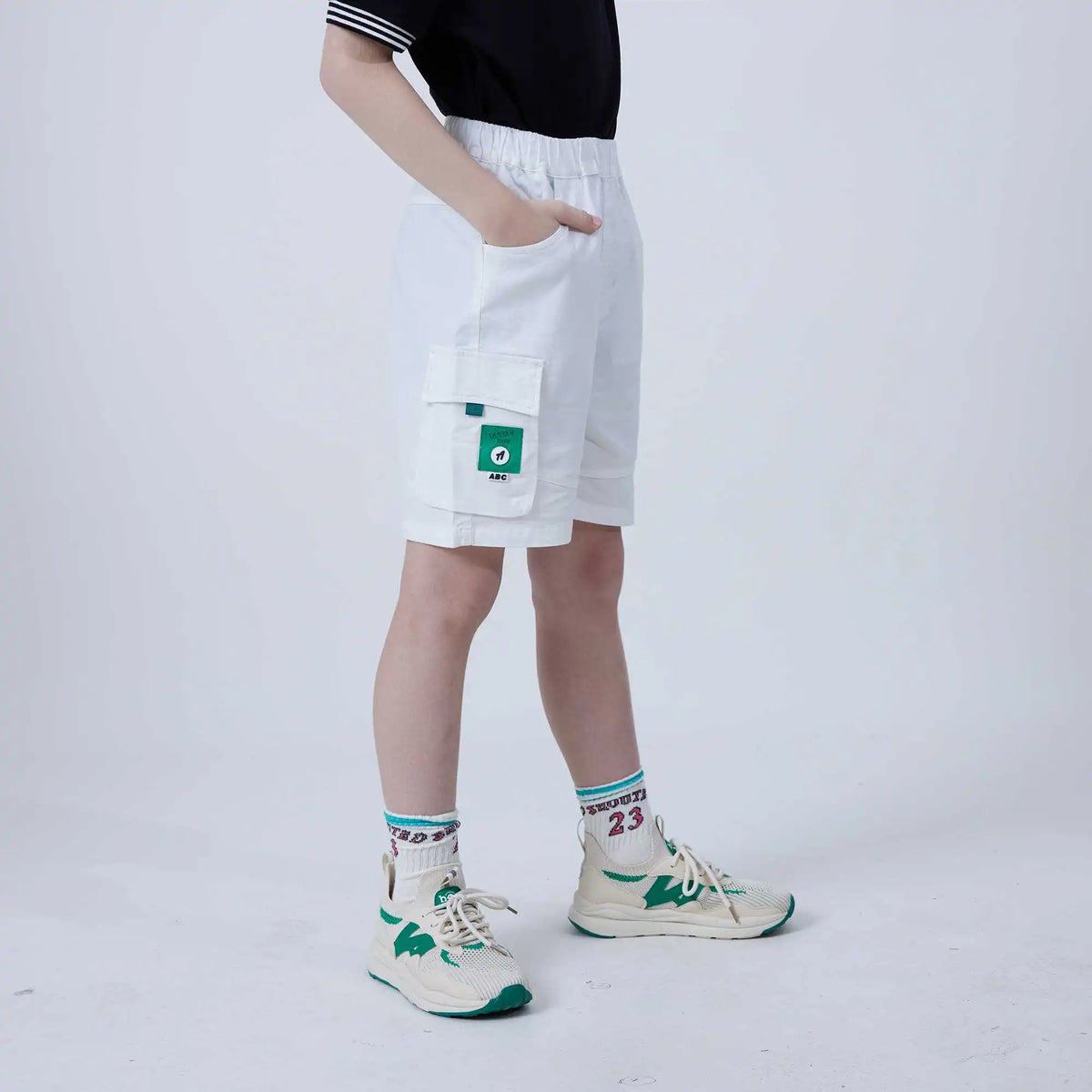 Ordinary Fashion Shorts For Boys 130 | 7-8Y White 130 | 7-8Y,40,51.5,48,81.8 Image