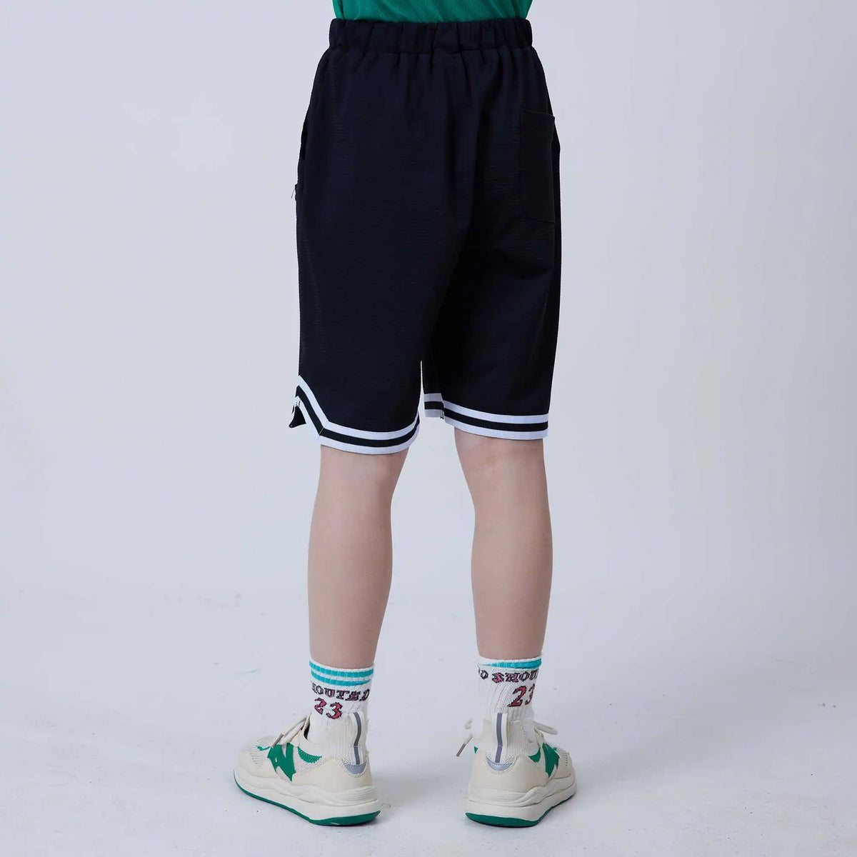 Baggy Fashion Shorts For Boys 110 | 4-5Y Black 110 | 4-5Y,34,47.5,46,76.8 Image