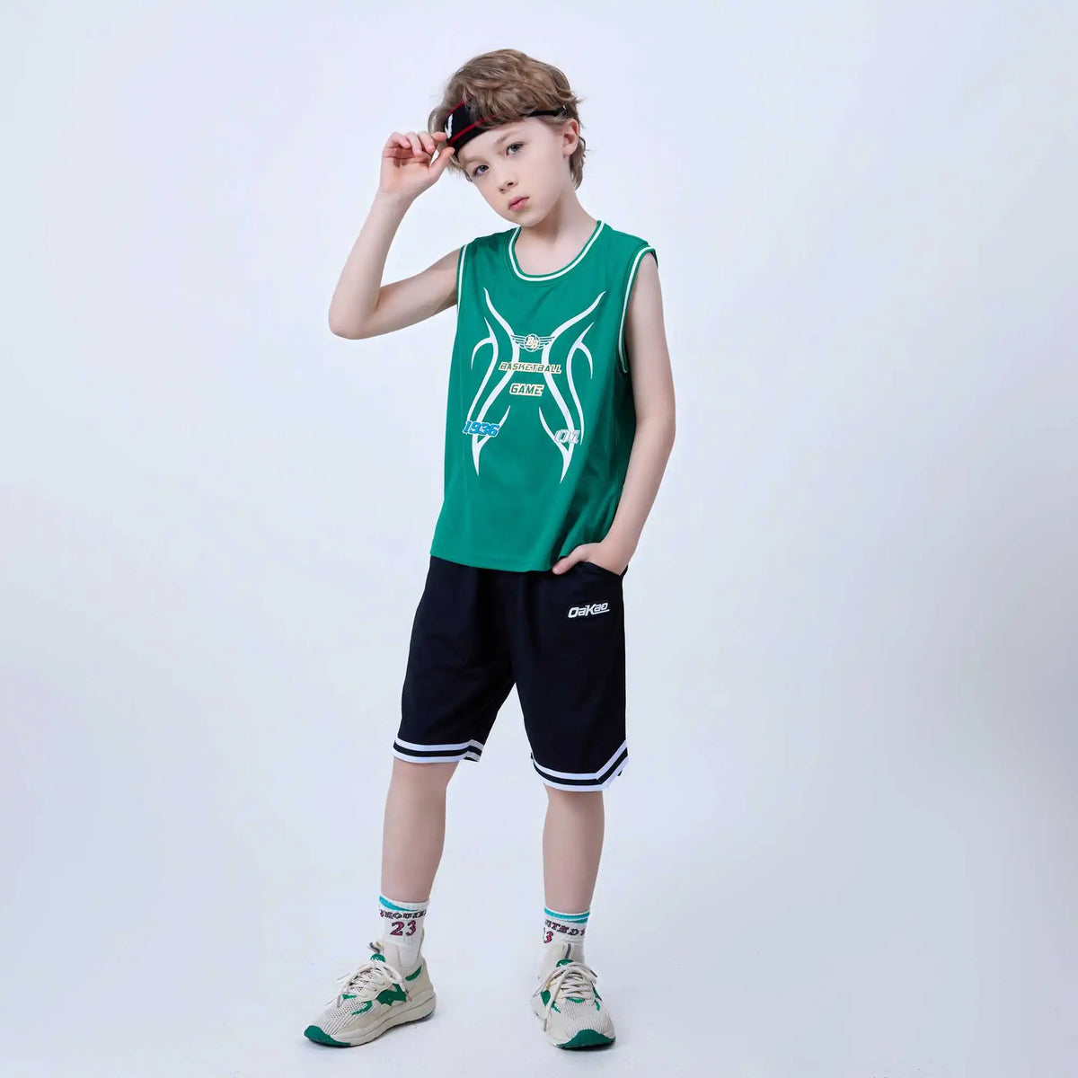 Baggy Fashion Shorts For Boys 120 | 5-6Y Black 120 | 5-6Y,37.5,50,49,81.6 Image