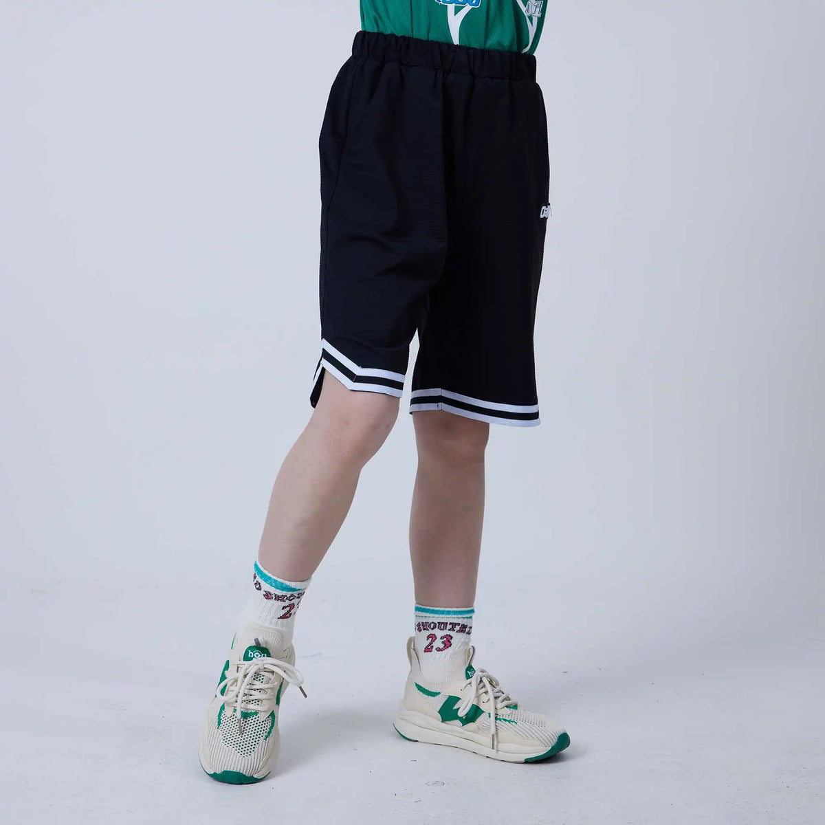 Baggy Fashion Shorts For Boys 130 | 7-8Y Black 130 | 7-8Y,41,52.5,52,86.4 Image