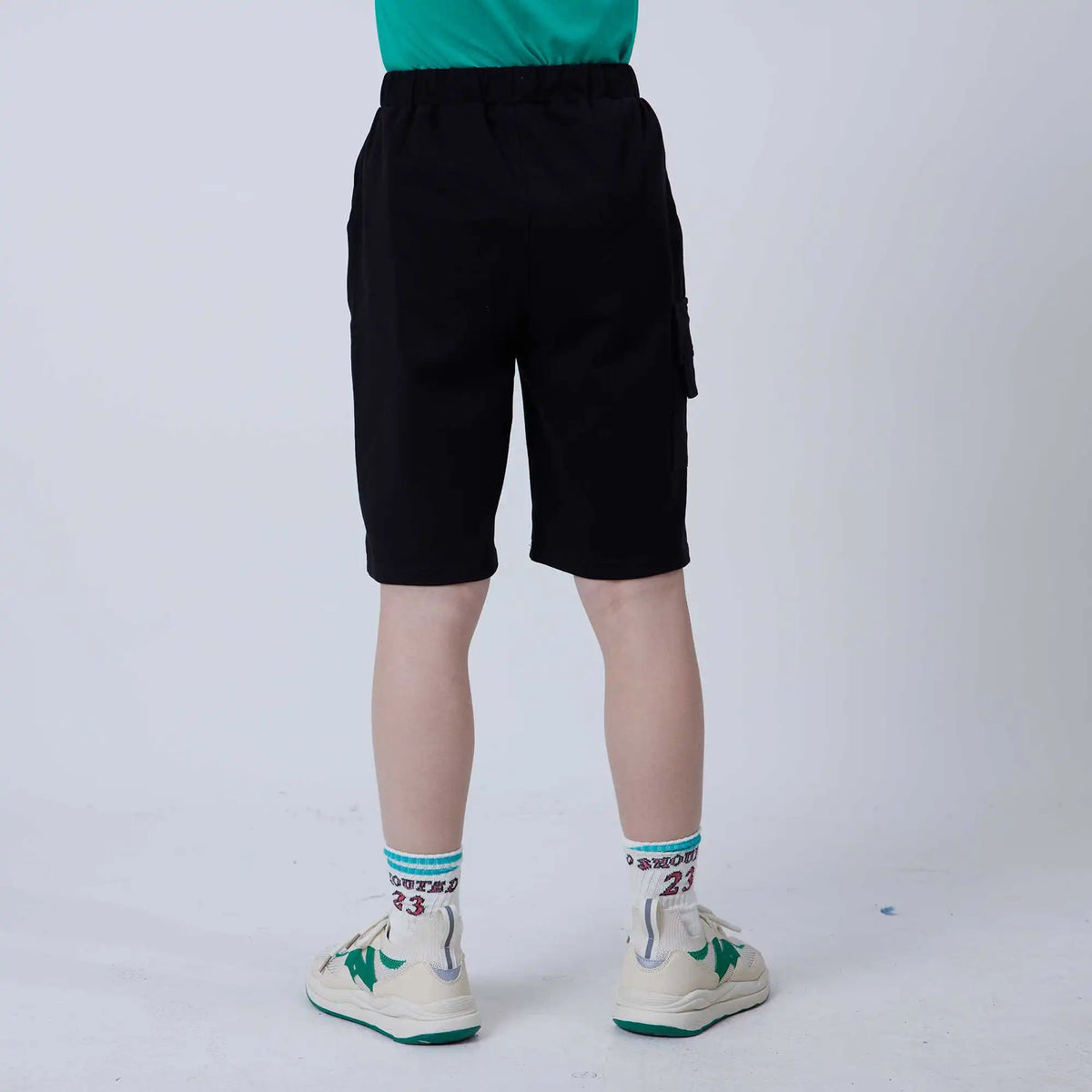 Baggy Fashion Shorts For Boys 110 | 4-5Y Black 110 | 4-5Y,36.8,47.5,42.4,71.2 Image