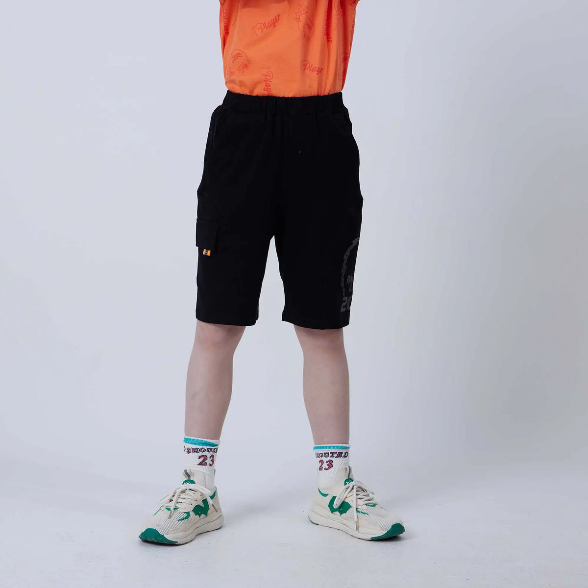 Baggy Fashion Shorts For Boys 110 | 4-5Y Black 110 | 4-5Y,36.7,47.5,43,71.2 Image