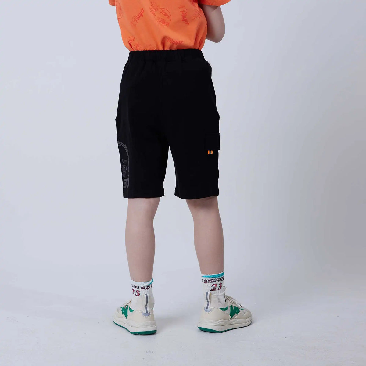 Baggy Fashion Shorts For Boys 120 | 5-6Y Black 120 | 5-6Y,40.2,50,46,76 Image