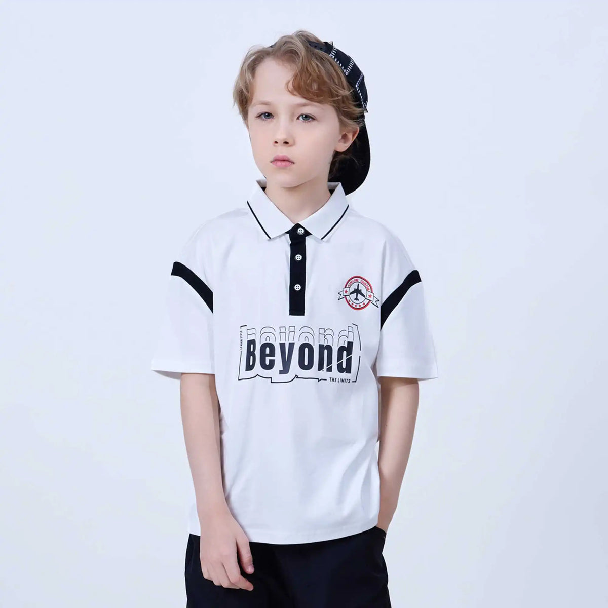 printed fashion polo shirt for boys image