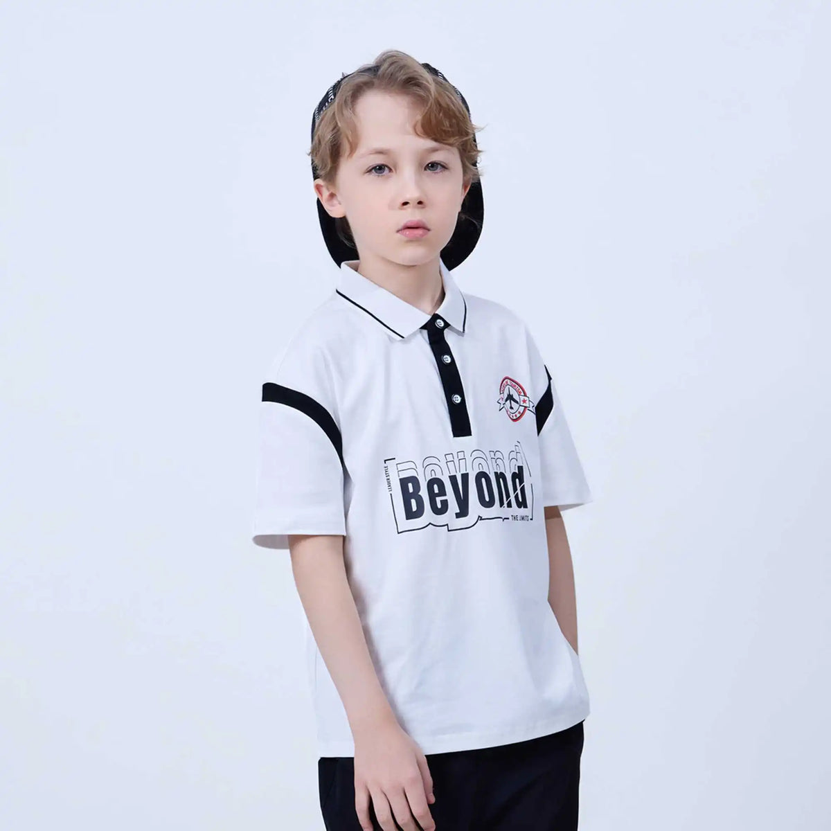 printed fashion polo shirt for boys image